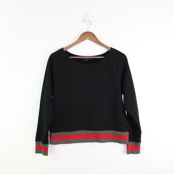 Stella & Dot Striped Pullover Black M - Picture 2 of 7